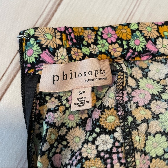 Philosophy Floral Midi Skirt Women’s S Ditzy Dainty Cottagecore Cabin Fairy Slit - Picture 10 of 14